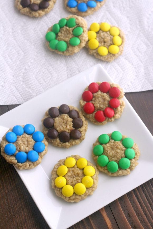 Olympic Games Oatmeal M&M Cookies | CatchMyParty.com
