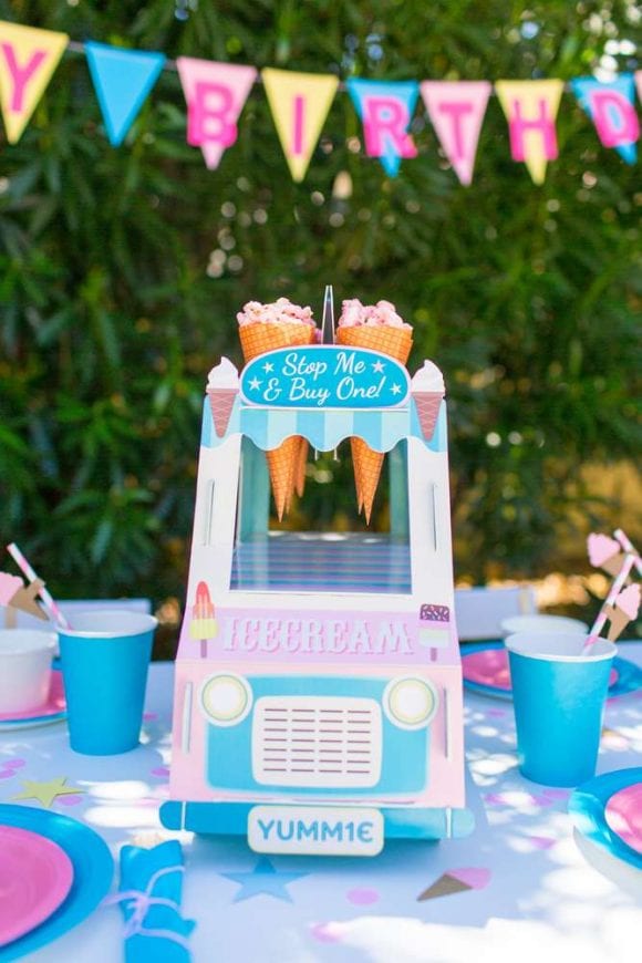Sweet Summer Time Ice Cream Party | CatchMyParty.com