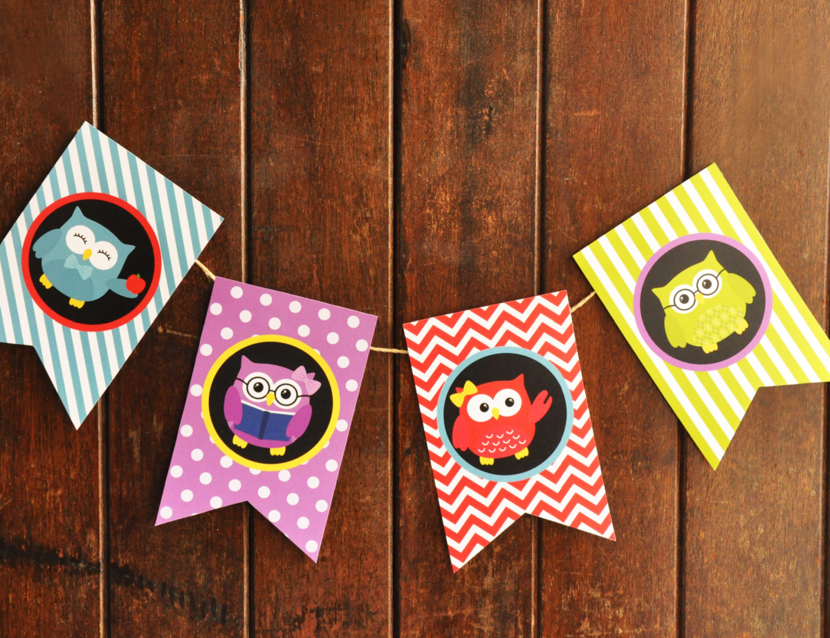 Free Back-To-School Owl Printables - Banner