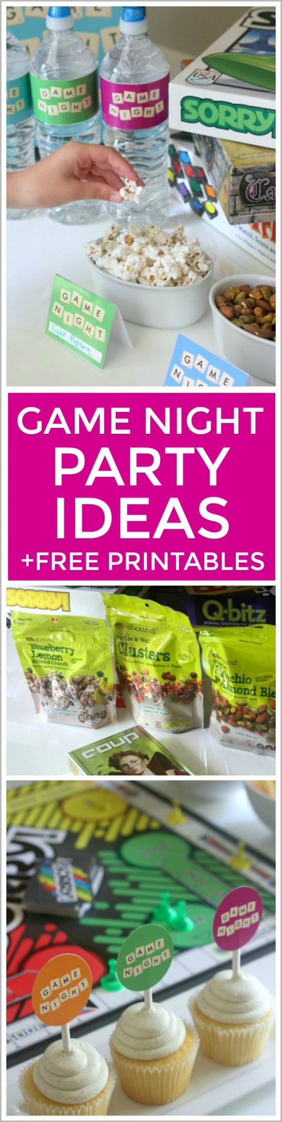 How To Throw A Game Night Party + Free Printables | CatchMyParty.com