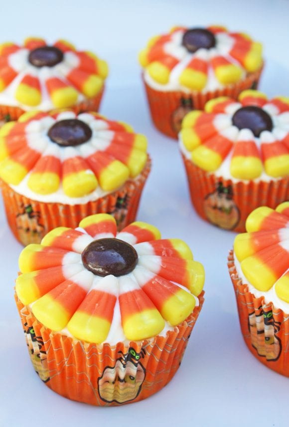 Candy Corn Cupcakes | CatchMyParty.com
