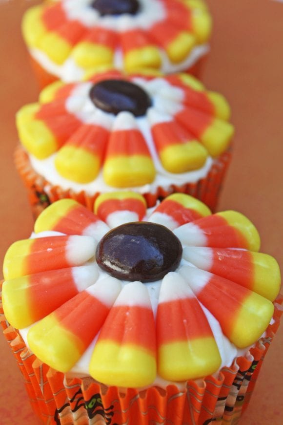 Delicious Candy Corn Cupcakes | CatchMyParty.com