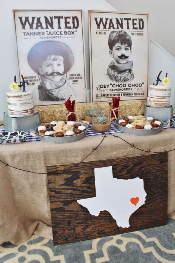 Western rodeo birthday party | CatchMyParty.com