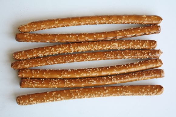 Pretzel Rods Lined Up | CatchMyParty.com