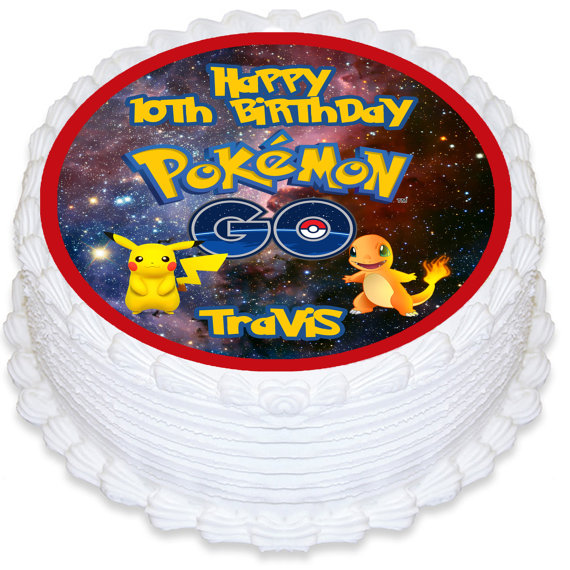 Personalized Pokemon Birthday Cake | CatchMyParty.com