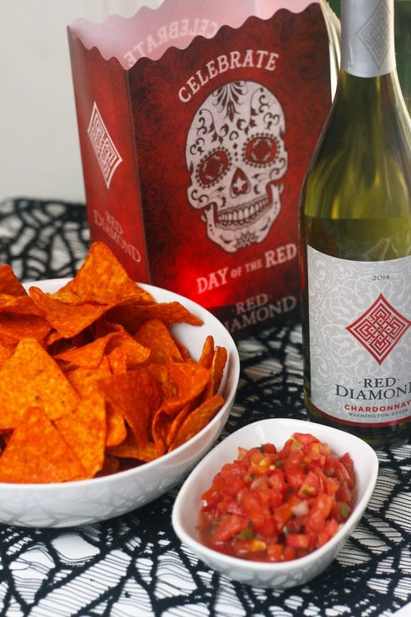 Chips and salsa at a Day of the Dead cocktail party | CatchMyParty.com