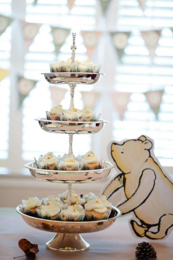 Winnie the Pooh 1st birthday party | CatchMyParty.com