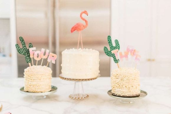 Flamingo and Cactus birthday party | CatchMyParty.com