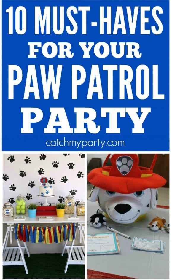 10 Must-Have Paw Patrol Party Ideas | CatchMyParty.com