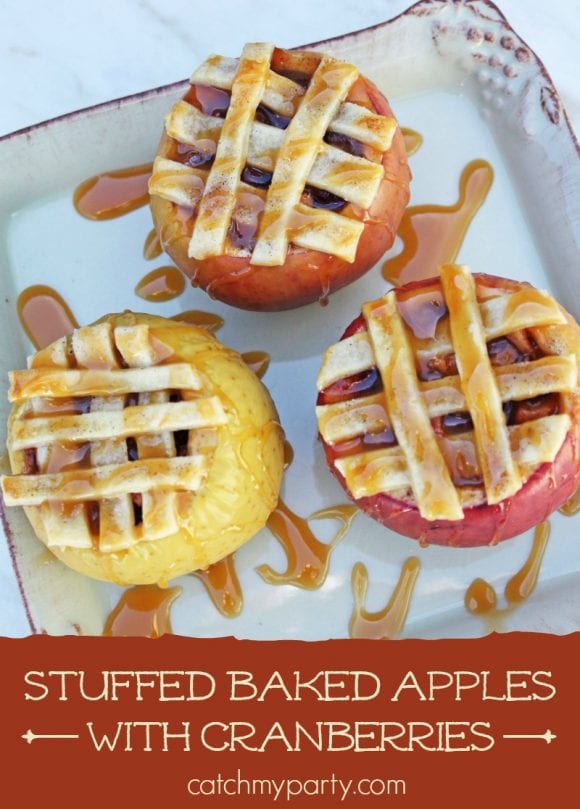 Stuffed Baked Apples With Cranberries | CatchMyParty.com