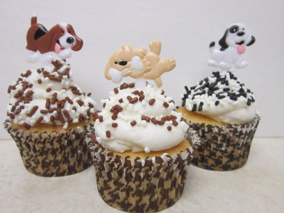 Puppy cupcake toppers | CatchMyParty.com