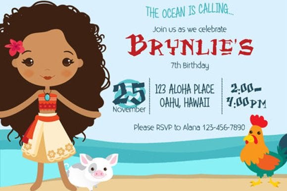 Moana birthday party Invitation | CatchMyParty.com