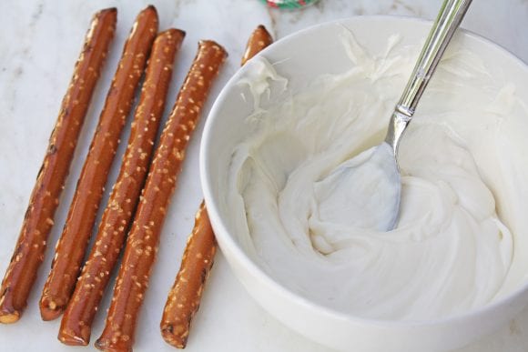 Pretzels Covered with Candy Melts | CatchMyParty.com