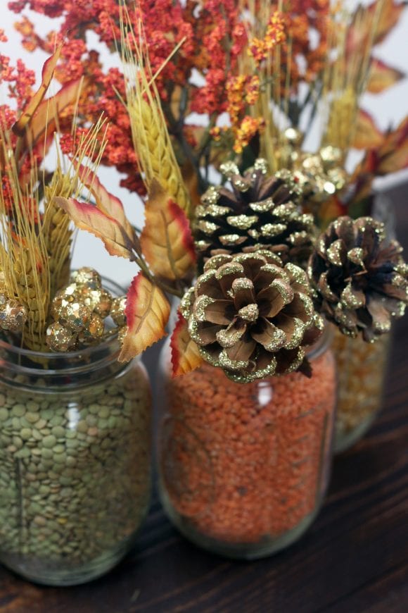 Rustic Floral Centerpiece for Fall | CatchMyParty.com