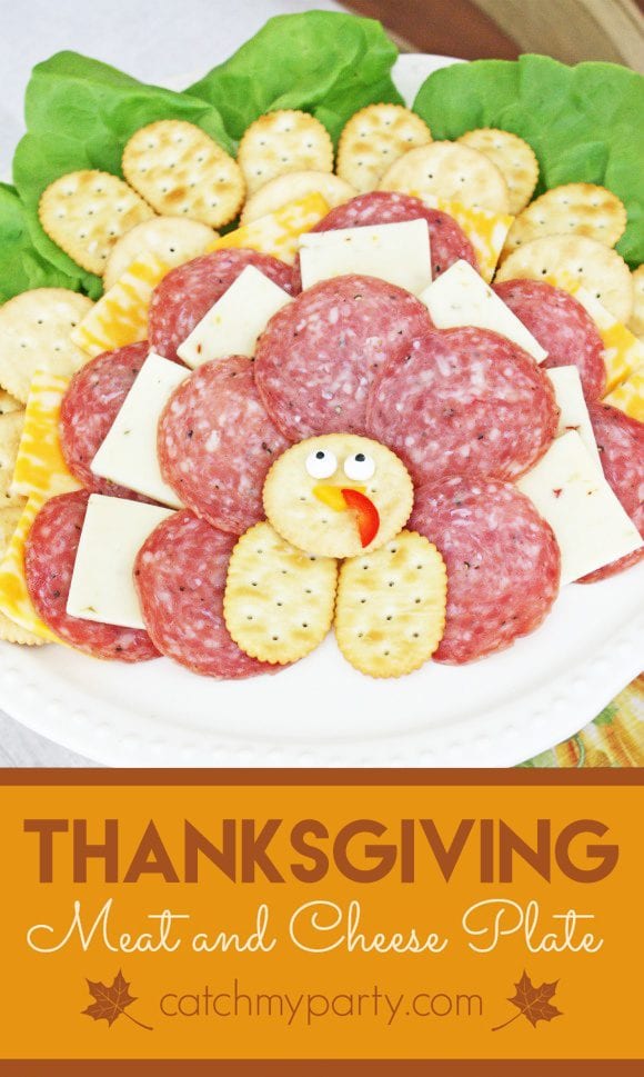 Thanksgiving Meat and Cheese Plate | CatchMyParty.com