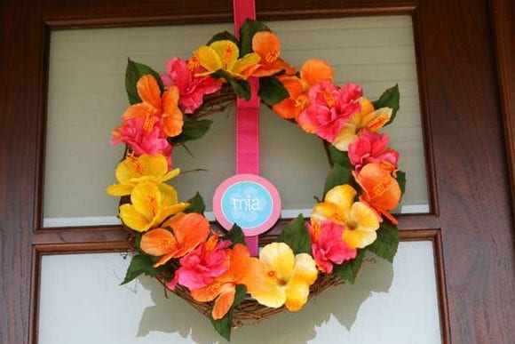 Wreath for a Moana Party | CatchMyParty.com