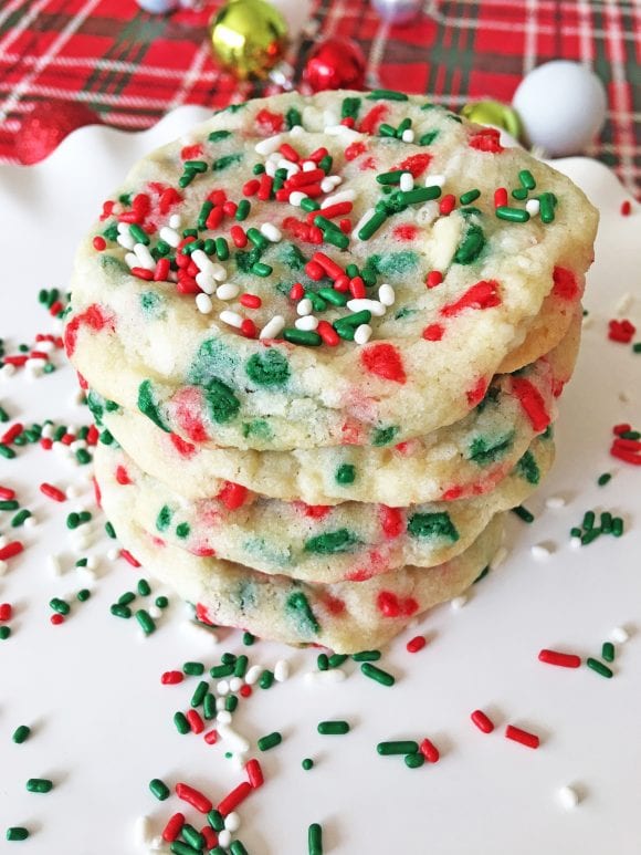 Yummy Christmas Confetti Cookies | CatchMyParty.com