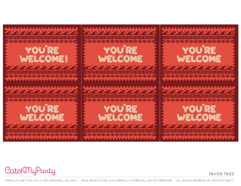 Free Disney Moana Printables For Birthday Parties Catch My Party