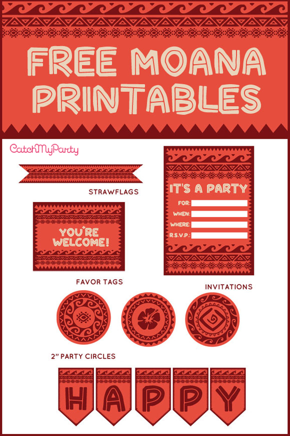 Free Disney Moana Printables For Birthday Parties Catch My Party