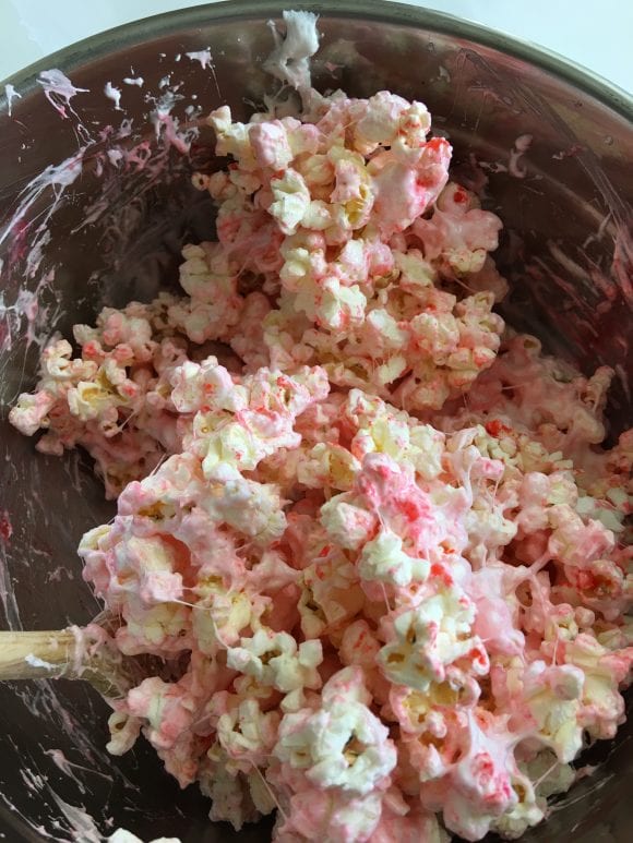 Pink Marshmallow Popcorn Balls | CatchMyParty.com
