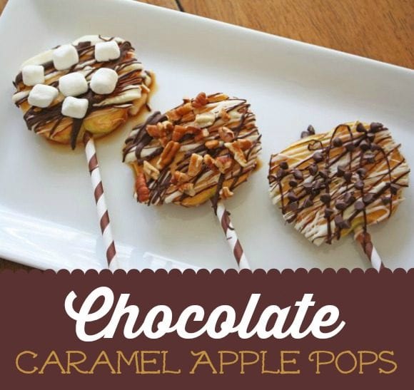 Chocolate Caramel Apple Pops | CatchMyParty.com