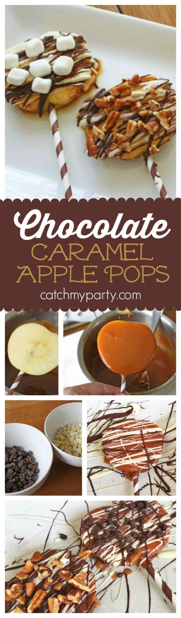 Chocolate Caramel Apple Pops | CatchMyParty.com