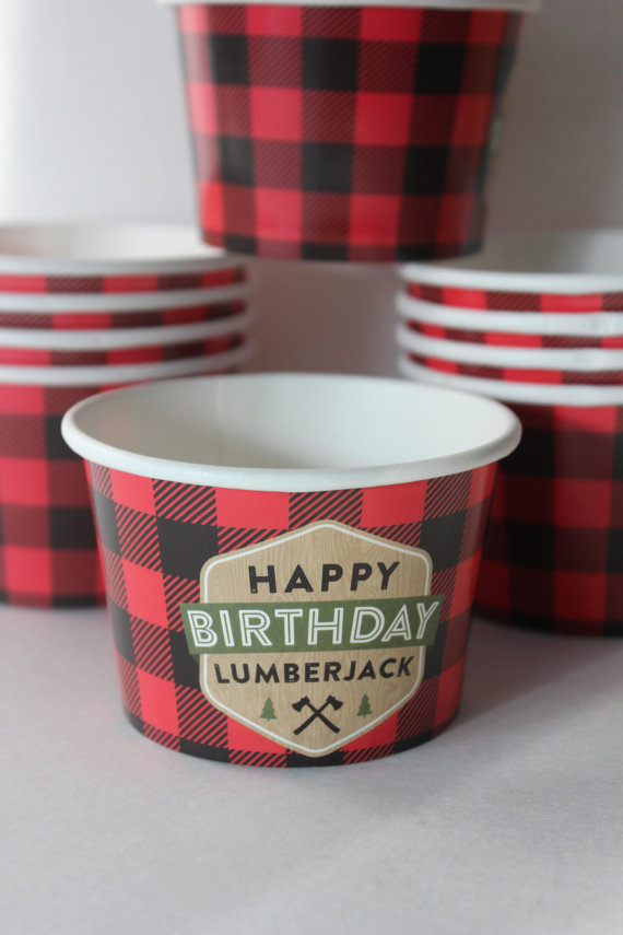 Lumberjack Snack Cups | CatchMyParty.com