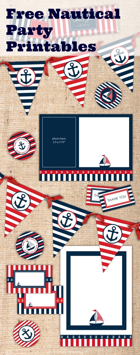Free Nautical Party Printables | CatchMyParty.com