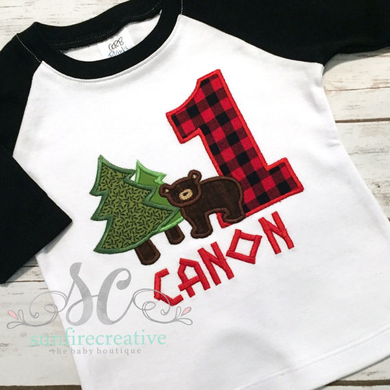 1st Birthday Lumberjack Shirts | CatchMyParty.com