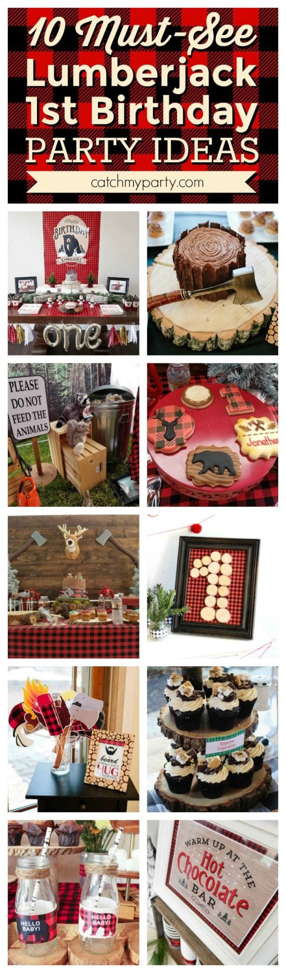 10 Must-See Lumberjack 1st Birthday Party Ideas | CatchMyParty.com