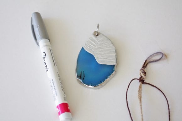 Moana Necklace - Acrylic paint added to the stone | CatchMyParty.com