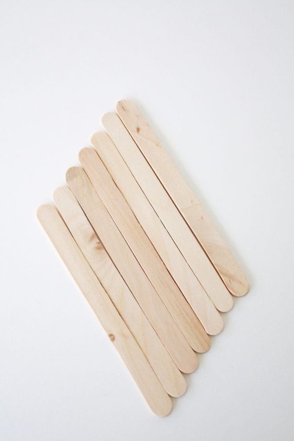 7 Glued Popsicle Sticks | CatchMyParty.com