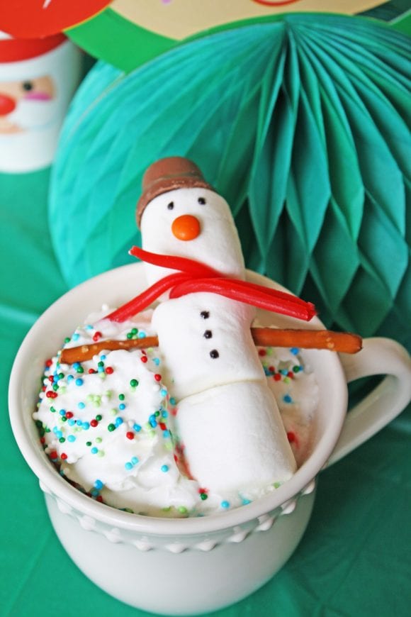 Snowman Hot Chocolate | CatchMyParty.com