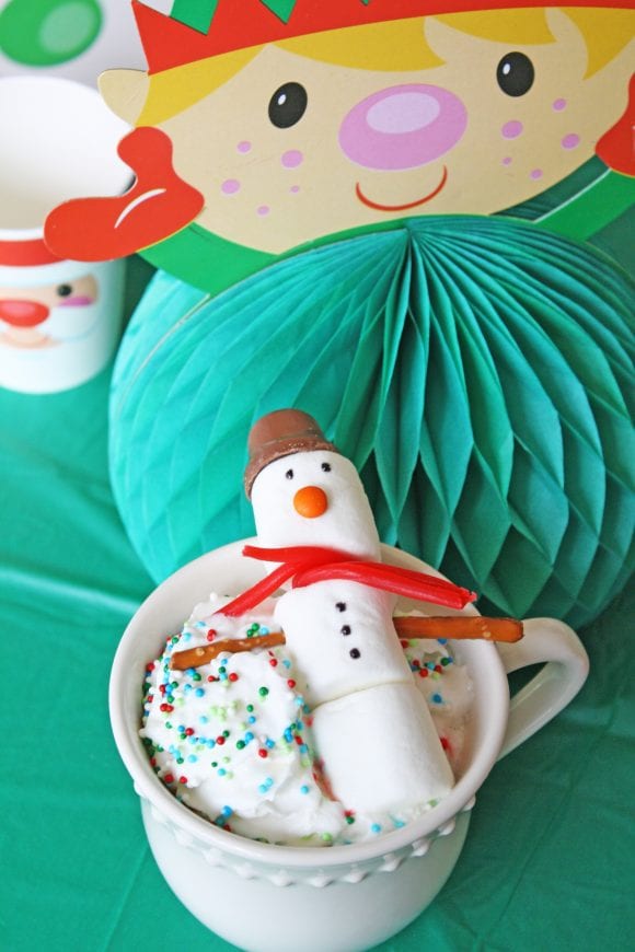 Snowman Hot Chocolate | CatchMyParty.com