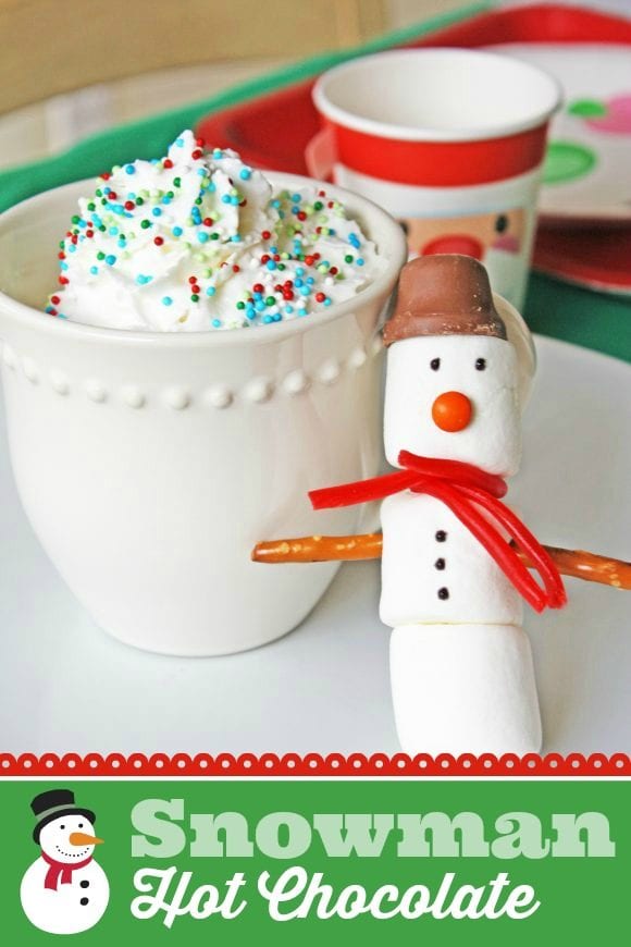 Marshmallow Snowman Hot Chocolate | CatchMyParty.com