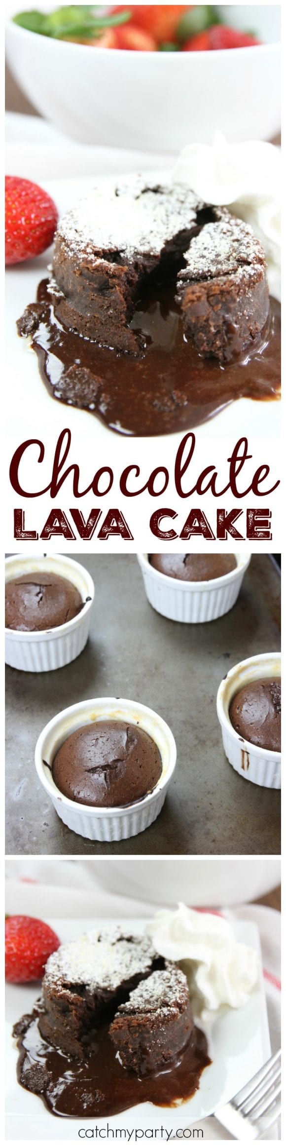 Quick and Easy Molten Chocolate Lava Cake | CatchMyParty.com
