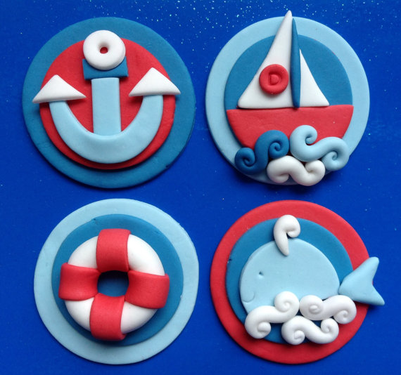 Nautical edible toppers | CatchMyParty.com