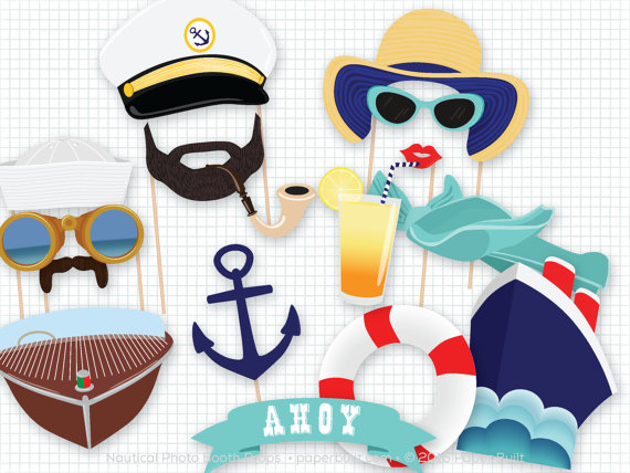 Nautical photo booth props | CatchMyParty.com