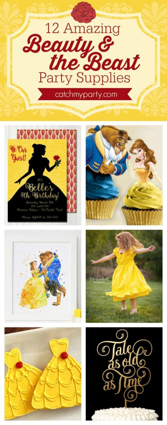 12 Amazing Beauty and the Beast Party Supplies | CatchMyParty.com