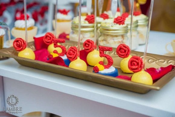 Beauty and the Beast Cake Pops | CatchMyParty.com