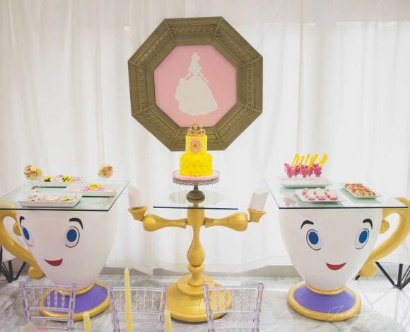 Beauty and the Beast Dessert table | CatchMyParty.com