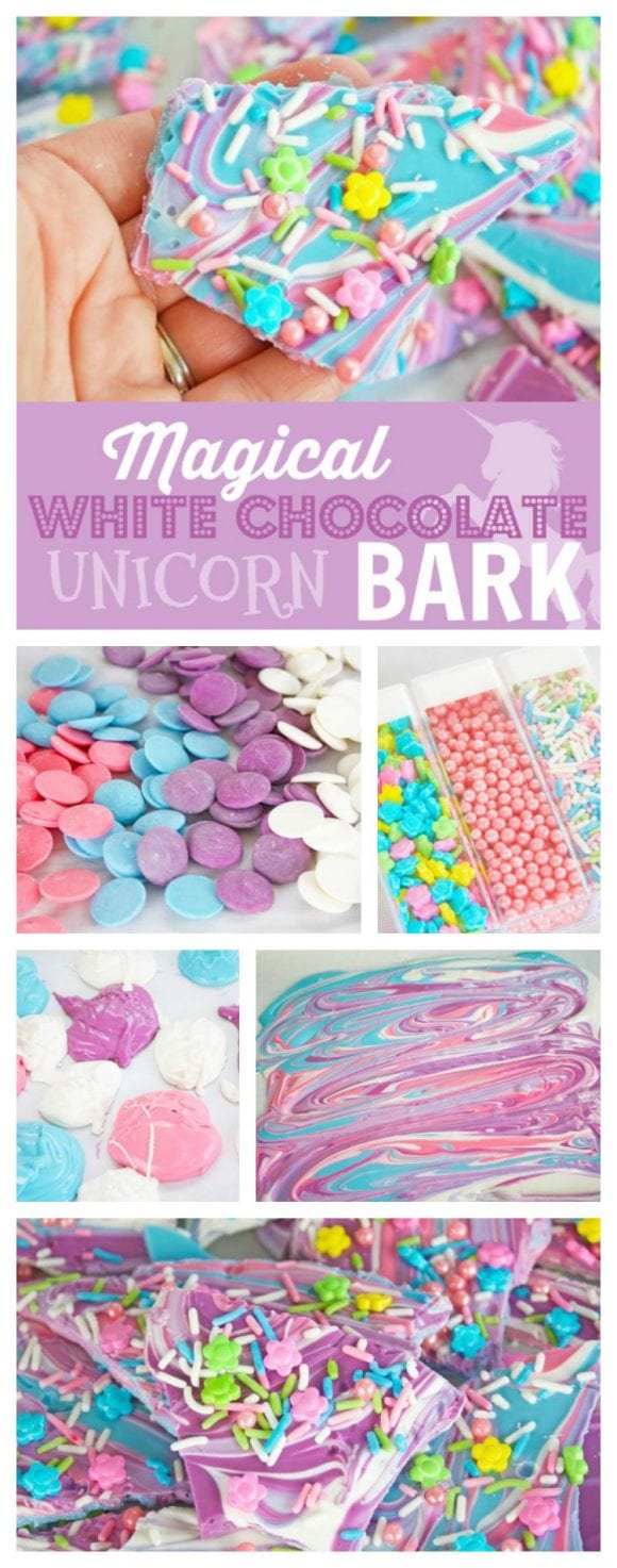 White Chocolate Unicorn Bark | CatchMyParty.com