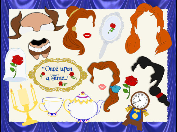 Beauty and the Beast Photo Booth Props | CatchMyParty.com