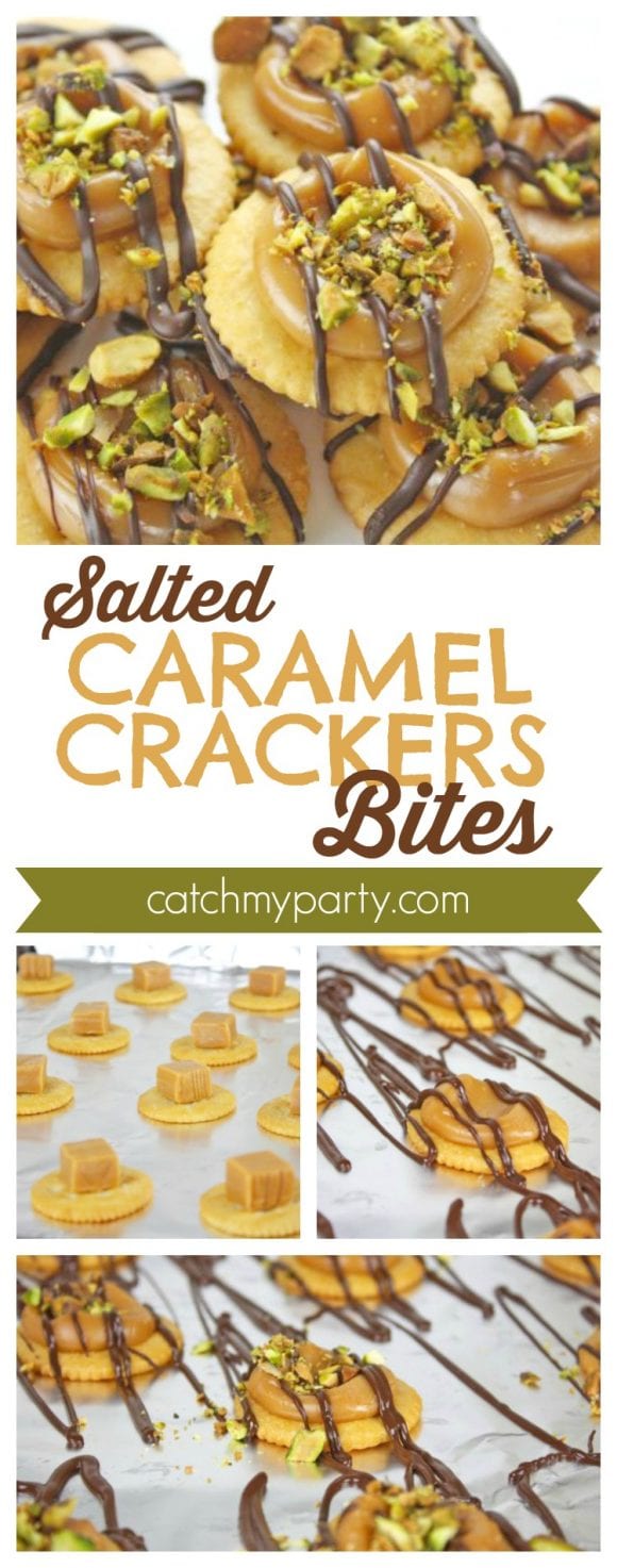 Salted Caramel Crackers Bites I CatchMyParty.com