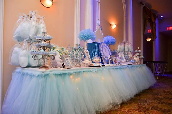 Cinderella Tulle Table skirt | CatchMyParty.com