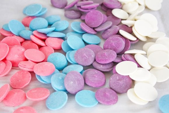 Pink, Blue, Purple, annd White Candy Melts | CatchMyParty.com