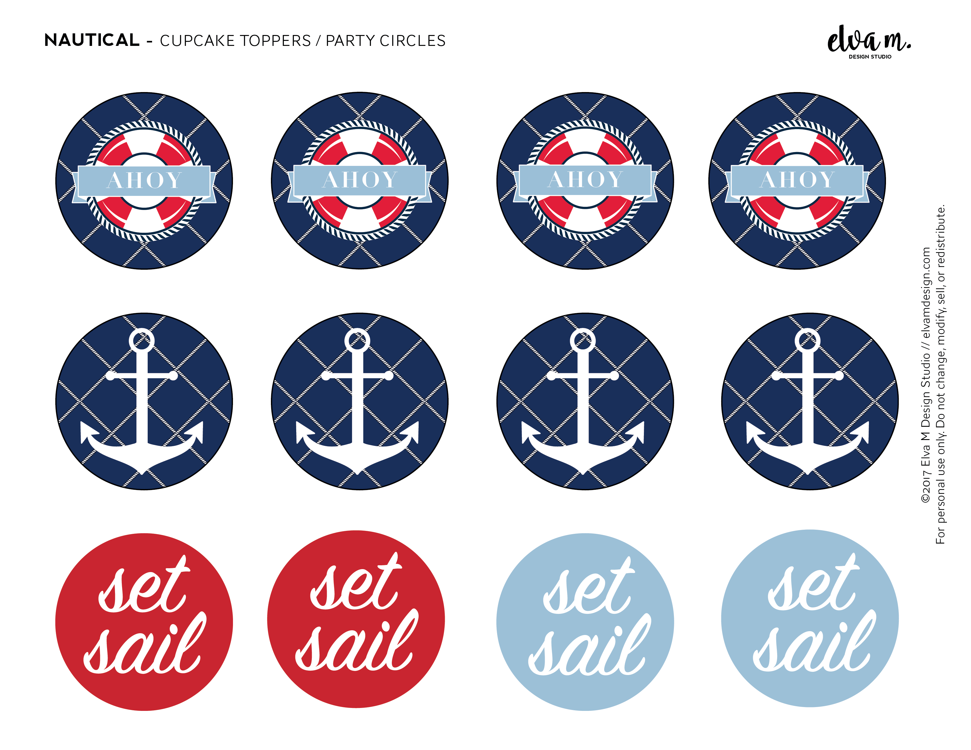 Download These Free Nautical Birthday And Baby Shower Printables Catch My Party