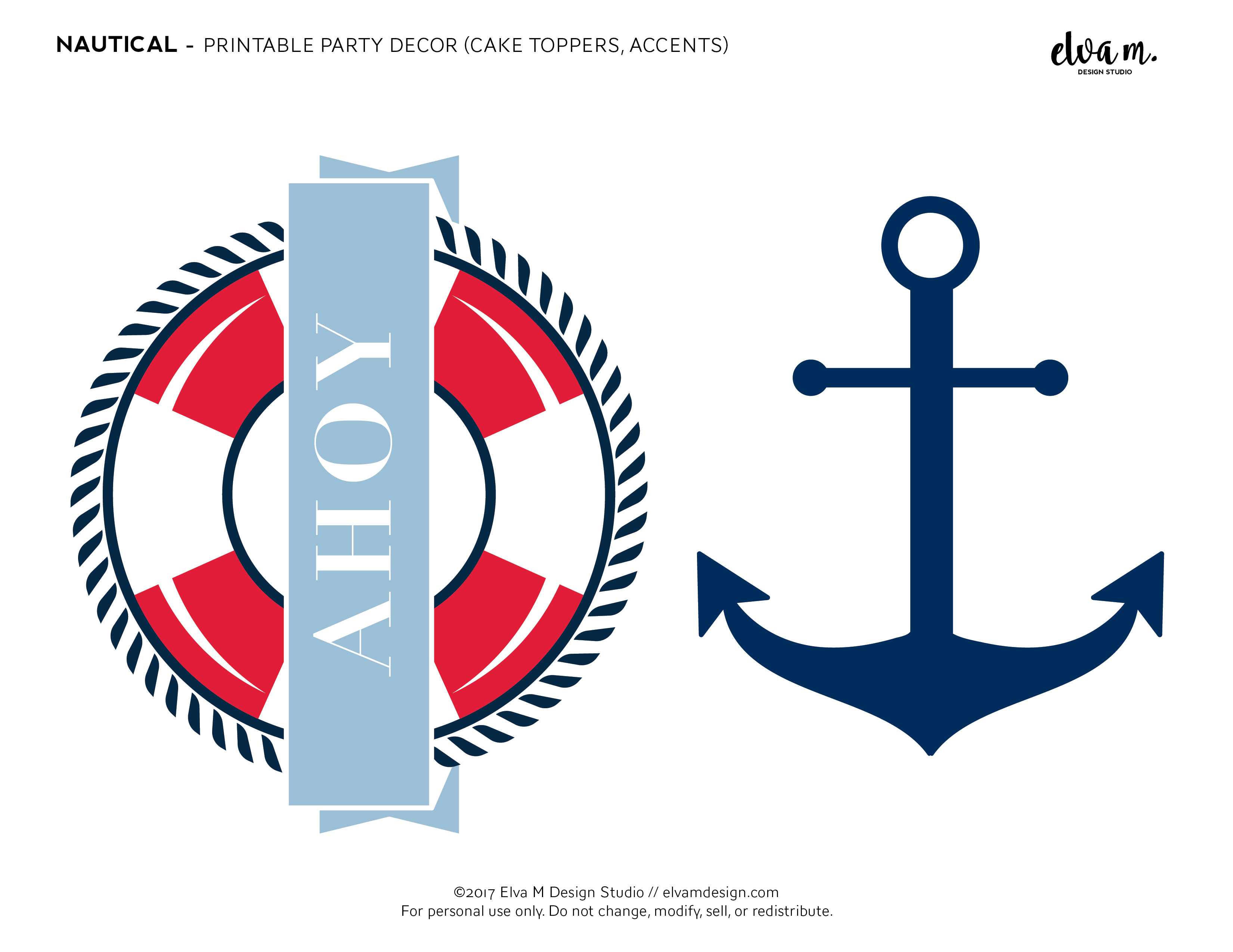 Download These Free Nautical Birthday and Baby Shower Printables In Nautical Banner Template