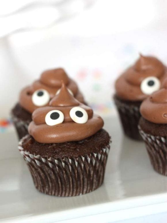  Pile of Poo Emoji Cupcakes | CatchMyParty.com