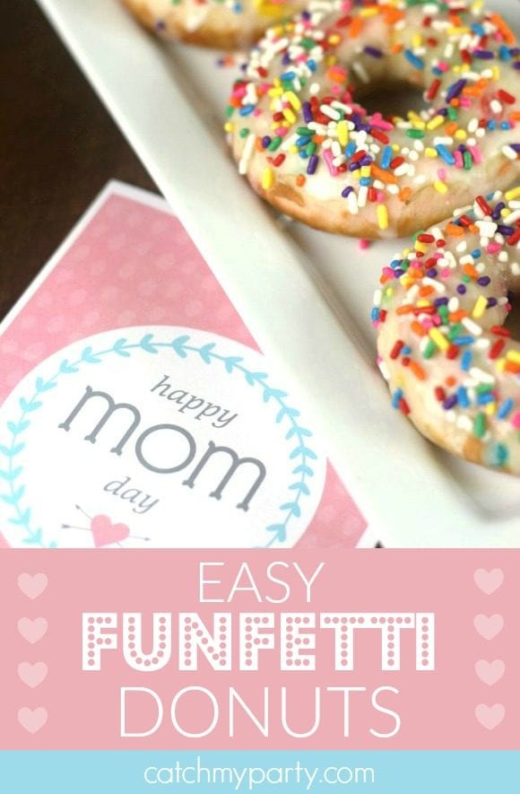 Quick and Easy Funfetti Cake Mix Donuts | CatchMyParty.com